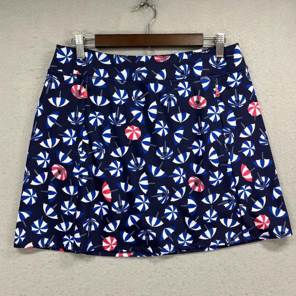 RLX Ralph Lauren Skort Womens Medium Navy Umbrella Print Golf Tennis Athleisure
